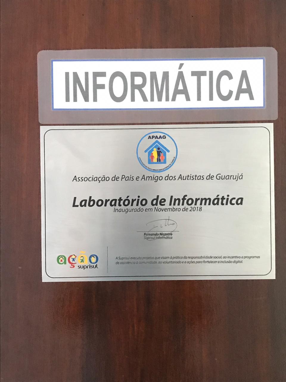 Doação de Laboratório de Informática para APAAG (Associação de Pais e Amigos dos Autistas de Guarujá)