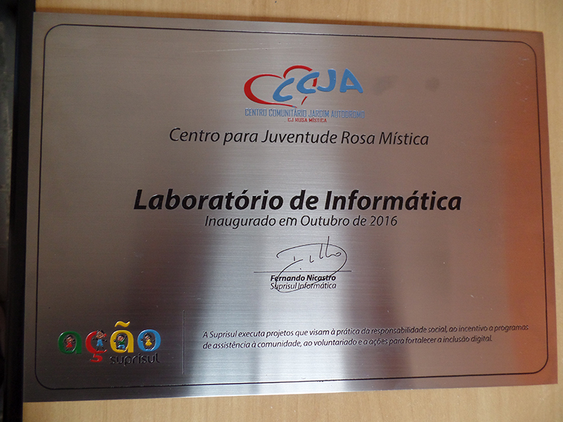 Inauguração do Laboratório de Informática do CJ Rosa Mística