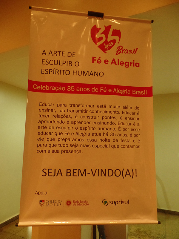 Suprisul apoia evento de comemoração de 35 Anos da Fundação Fé e Alegria no Brasil